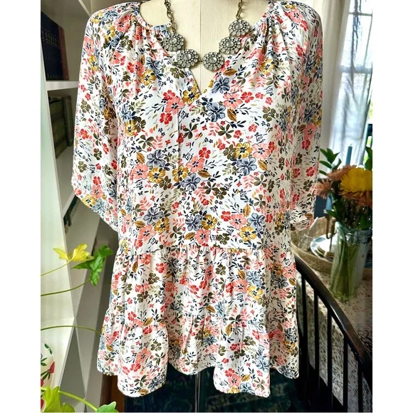 Loft Floral Tiered Top - Picture 6 of 12